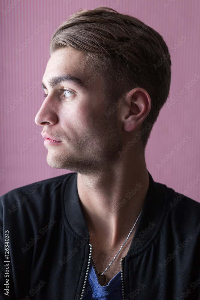 Portrait of an handsome young man with interesting background a Portrait of an handsome young man with interesting background a
