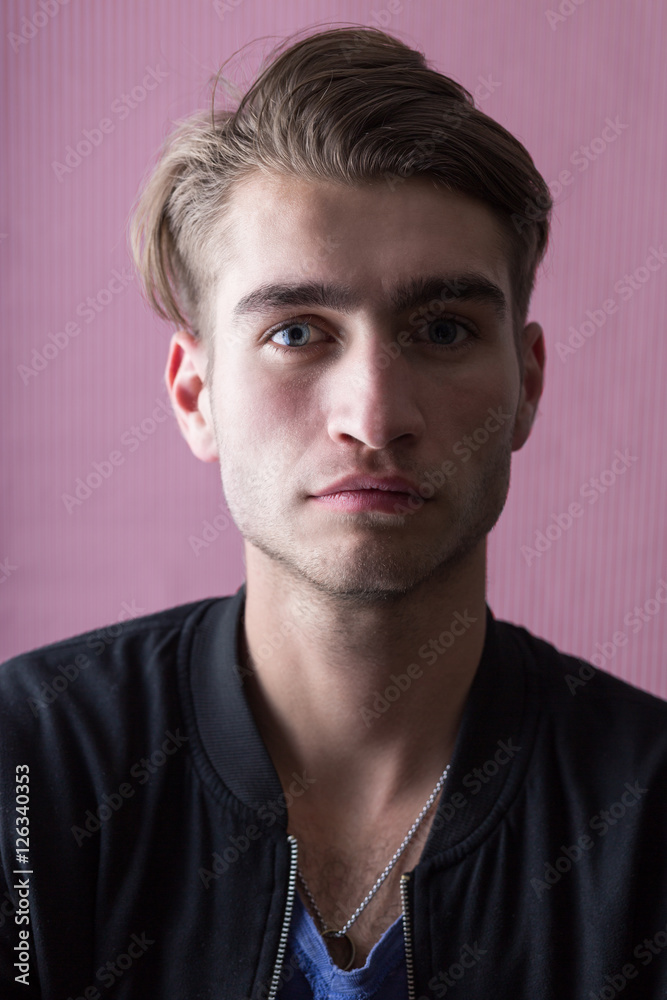 Portrait of an handsome young man with interesting background a Portrait of an handsome young man with interesting background a