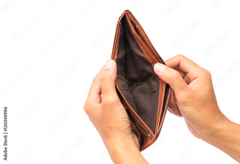 Man hand open an empty wallet with copy space. 5714306 Stock Photo at  Vecteezy