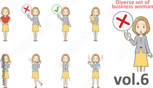 Diverse set of business woman , EPS10 vector format vol.6