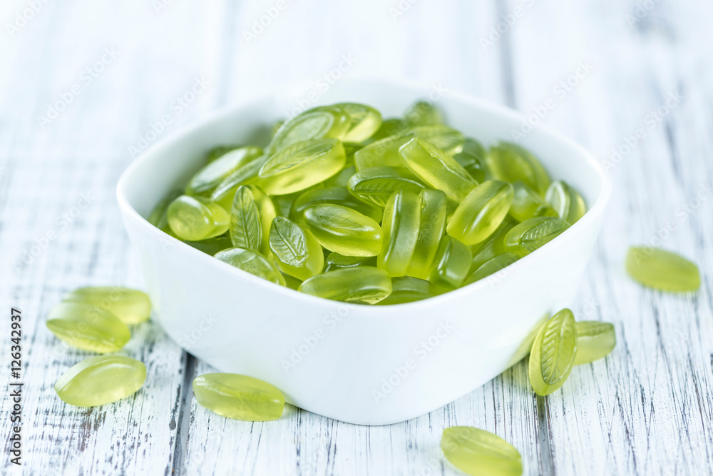 Obraz premium Portion of gummy candy (with lime taste)