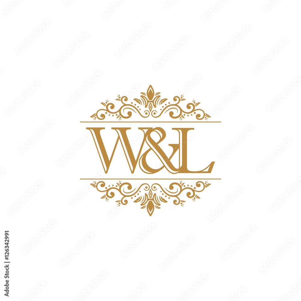 Initial Logo Letter WL With Golden Color With Ornaments And Classic  Pattern, Vector Logo For Business And Company Identity. Royalty Free SVG,  Cliparts, Vectors, and Stock Illustration. Image 164068075.