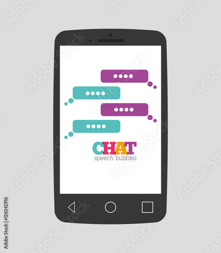 Chat bubble social media icon vector illustration graphic design