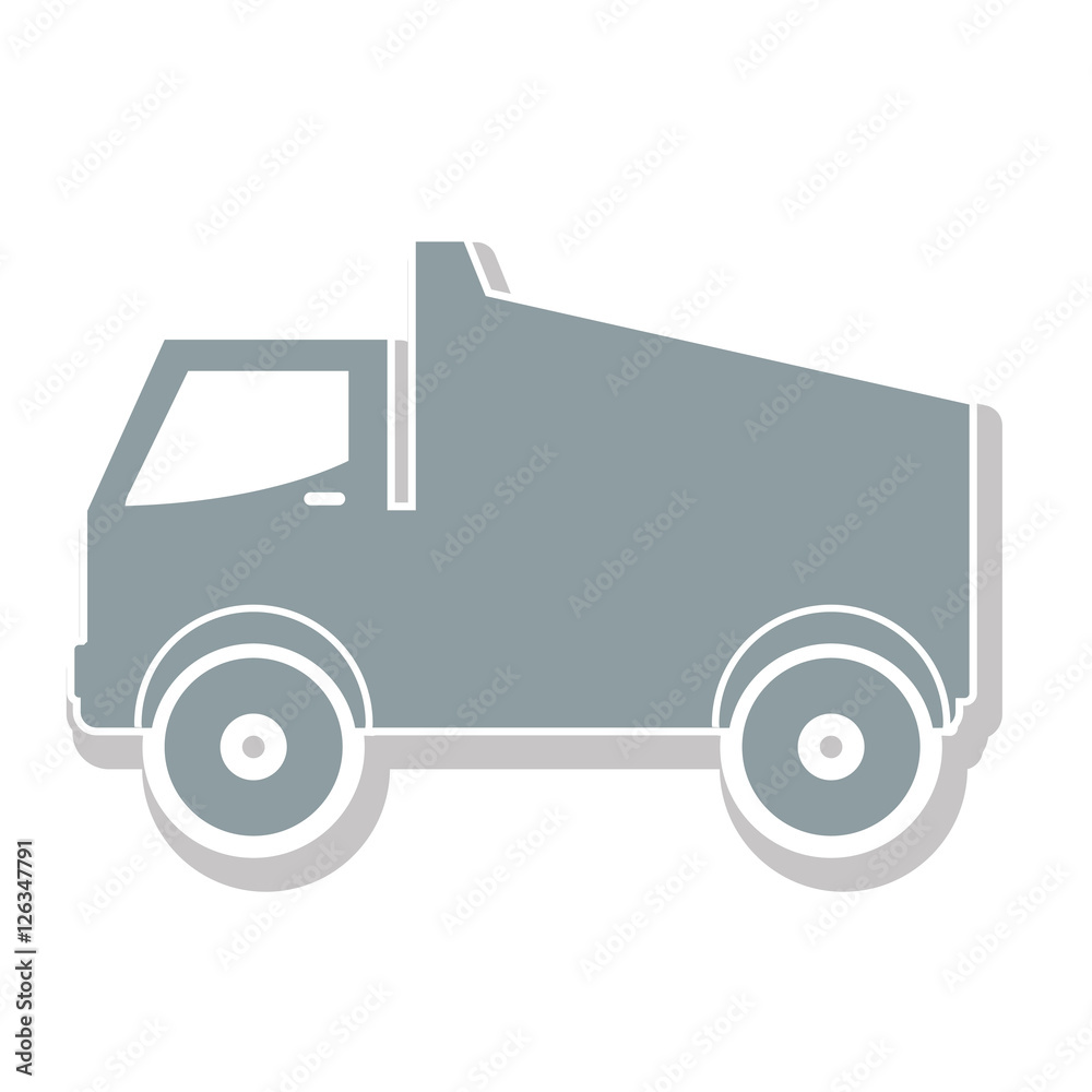 dump truck over white background. under construction machinary design. vector illustration dump truck over white background. under construction machinary design. vector illustration
