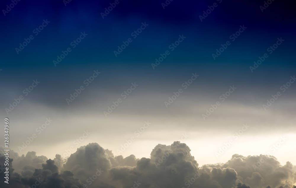 Obraz premium Sunset cloudscape background
