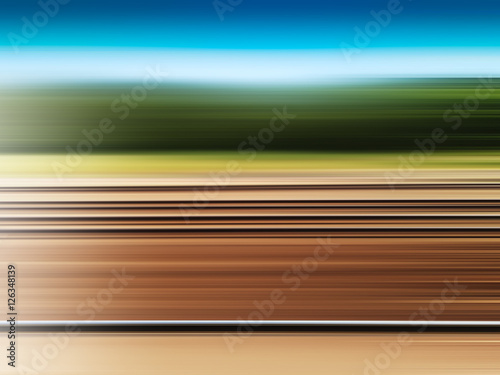 Horizontal transportation motion blur background