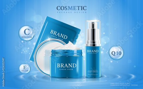 Moisturizing cosmetic ads template