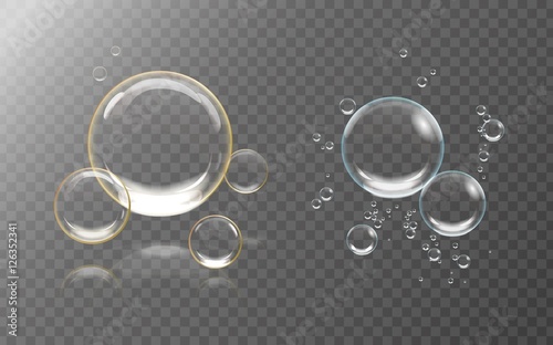 Air bubbles underwater