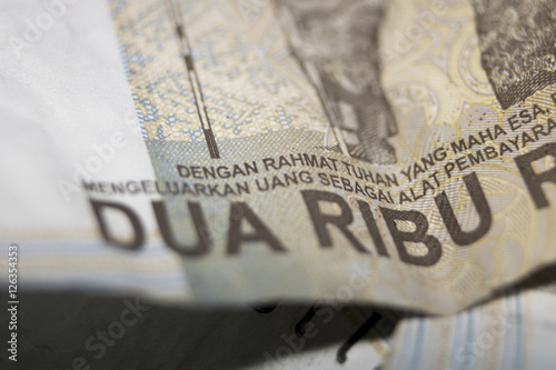 rupiah currency macro close up payment money photo