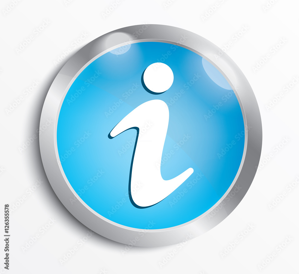 Information symbol with shadow Information symbol with shadow