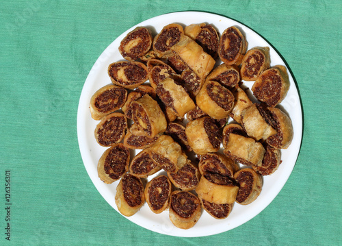 Bhakarwadi: traditional Maharashtra dish made on the occasion of a festival photo