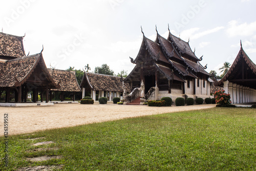 Wat Ton Kain, Old wood chapel in Chiang Mai Thailand