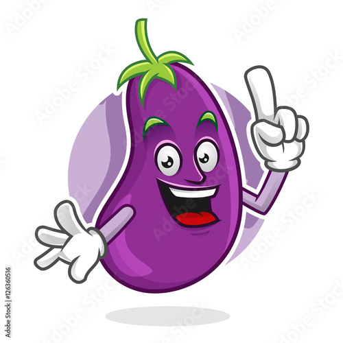 Got an idea eggplant mascot, eggplant character, eggplant cartoon