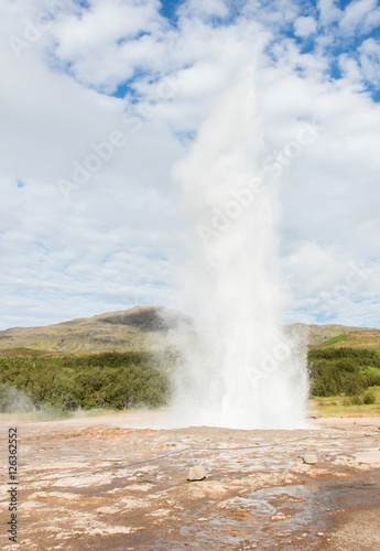 Strokkur eruption in the Geysir area, Iceland