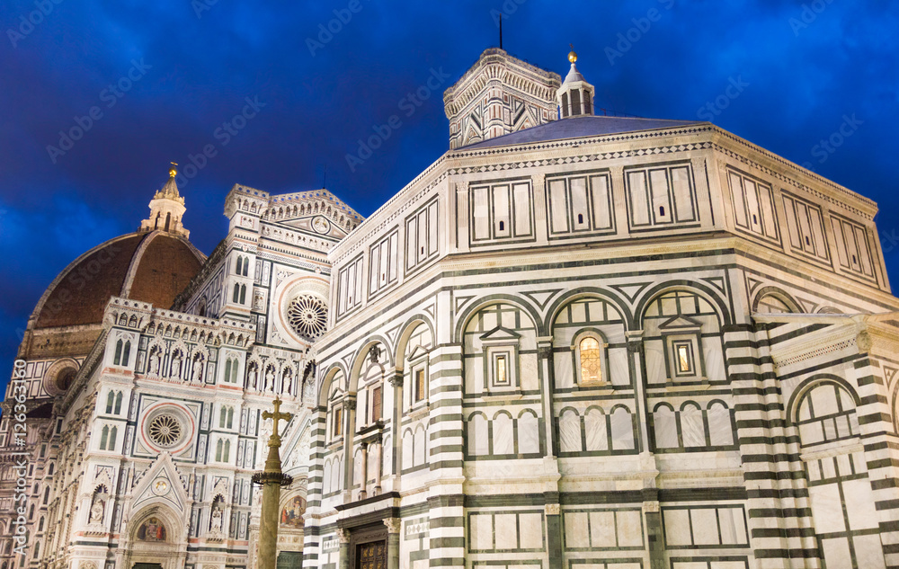 The Basilica di Santa Maria del Fiore and Giotto's Campanile, Fl