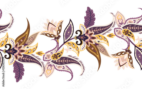 Seamless paisley vector pattern, wrapping paper design, Decoration india motif