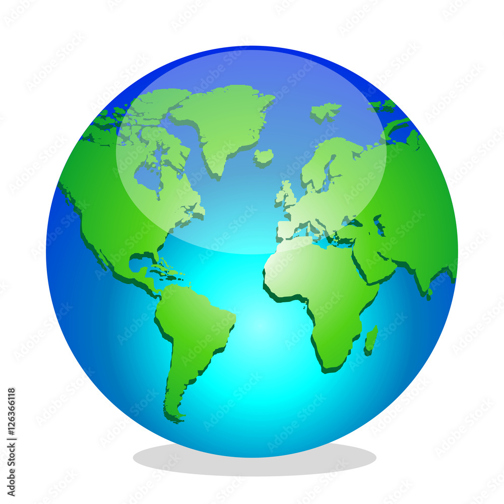 Planet Earth. Image of the globe