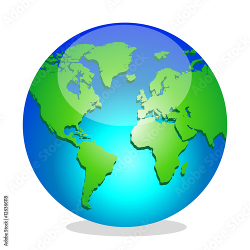 Planet Earth. Image of the globe