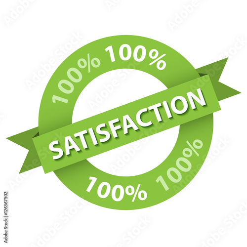 "100% SATISFACTION" retro vector stamp
