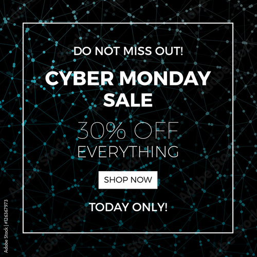 Cyber monday concept design for banner, flyer and advertisement