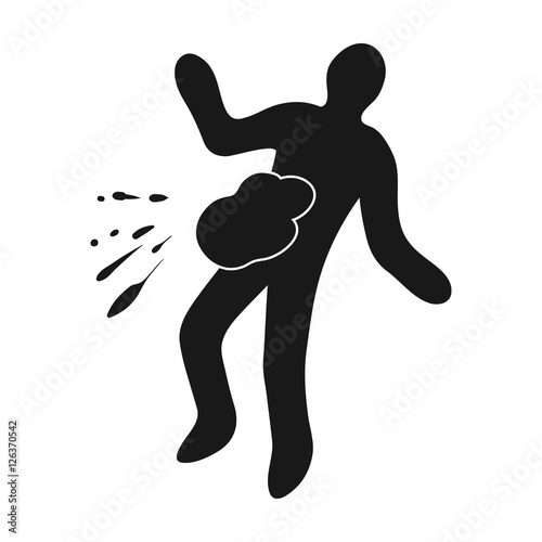 Scene of the crime icon in black style isolated on white background. Crime symbol stock vector illustration.