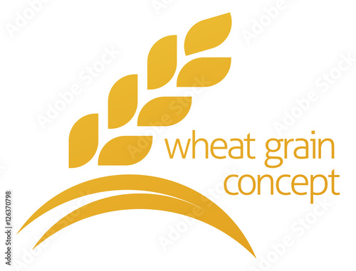 Wheat Corn Grain Icon Concept