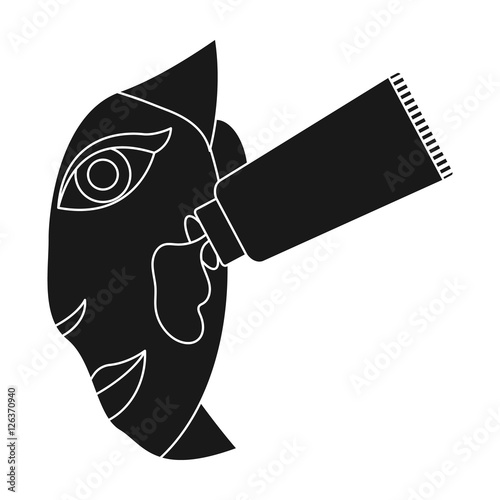 Cream for face icon in black style isolated on white background. Skin care symbol stock vector illustration. photo