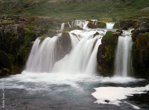Wasserfall Bæjarfoss am Dynjandi in Island