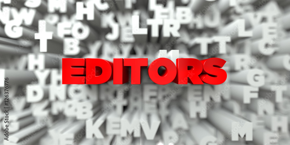 EDITORS - Red text on typography background - 3D rendered royalty free stock image. This image can be used for an online website banner ad or a print postcard. EDITORS - Red text on typography background - 3D rendered royalty free stock image. This image can be used for an online website banner ad or a print postcard.