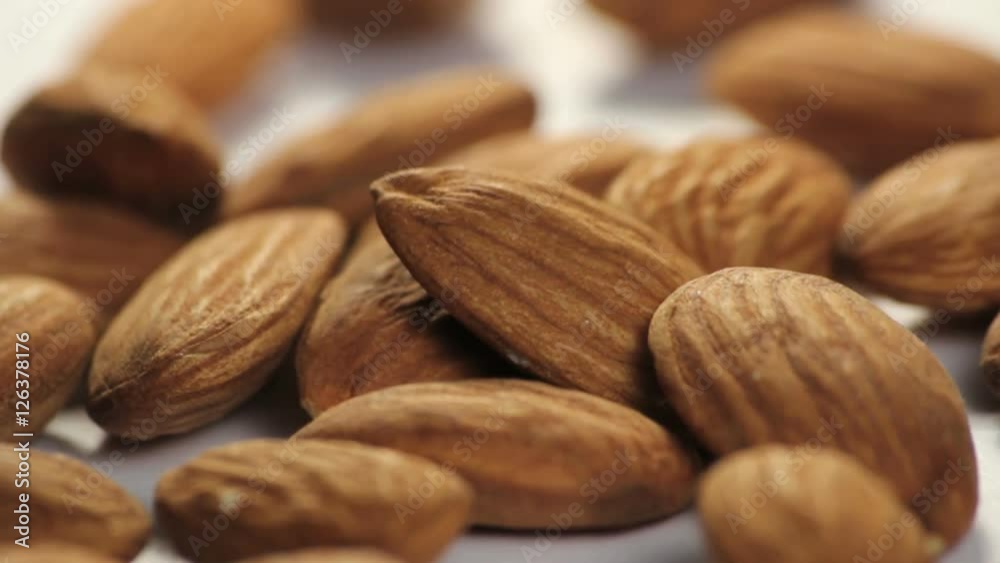 Almonds slowmotion Almonds slowmotion