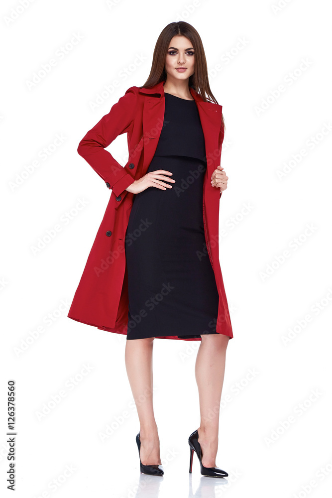 Beauty young woman glamor model fashion clothes white background Beauty young woman glamor model fashion clothes white background