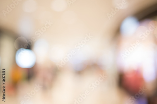 defocus bokeh of shopping mall