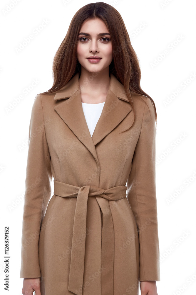 Beautiful sexy woman lady wear casual style outerwear woo Beautiful sexy woman lady wear casual style outerwear woo