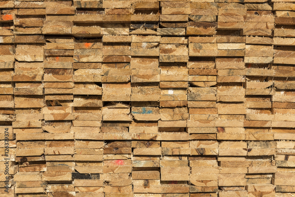 gestapeltes Schnittholz 