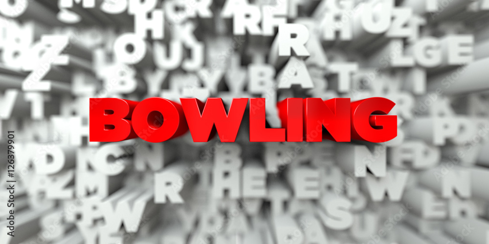 BOWLING - Red text on typography background - 3D rendered royalty free stock image. This image can be used for an online website banner ad or a print postcard. BOWLING - Red text on typography background - 3D rendered royalty free stock image. This image can be used for an online website banner ad or a print postcard.