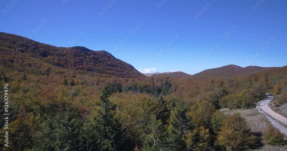 Aerial, Beautiful Autumn Colors In Velebit, Croatia - Native Material..Straight out of the cam, watch also for the graded and stabilized version Aerial, Beautiful Autumn Colors In Velebit, Croatia - Native Material..Straight out of the cam, watch also for the graded and stabilized version