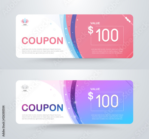 Gift voucher card template design. for special time, Best of customer, Thank giving, and other sale. vector illustration.