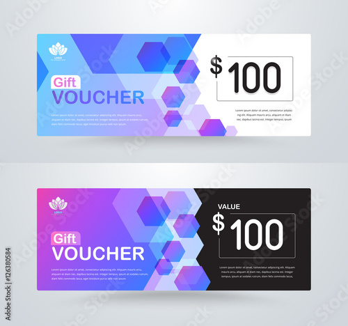 Gift voucher card template design. for special time, Best of customer, Thank giving, and other sale. vector illustration.