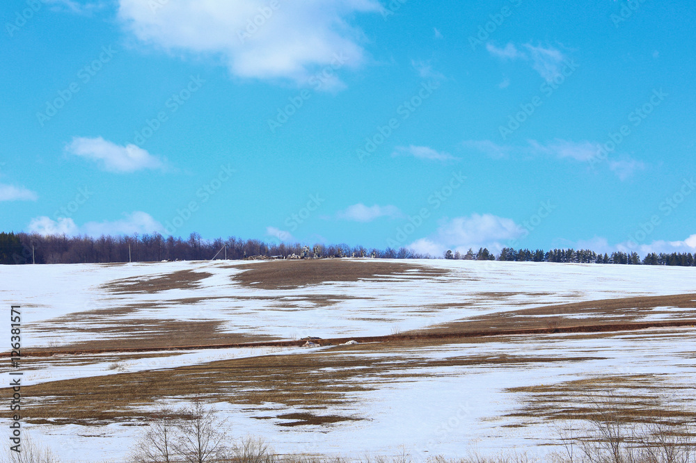 snow melt in the early spring