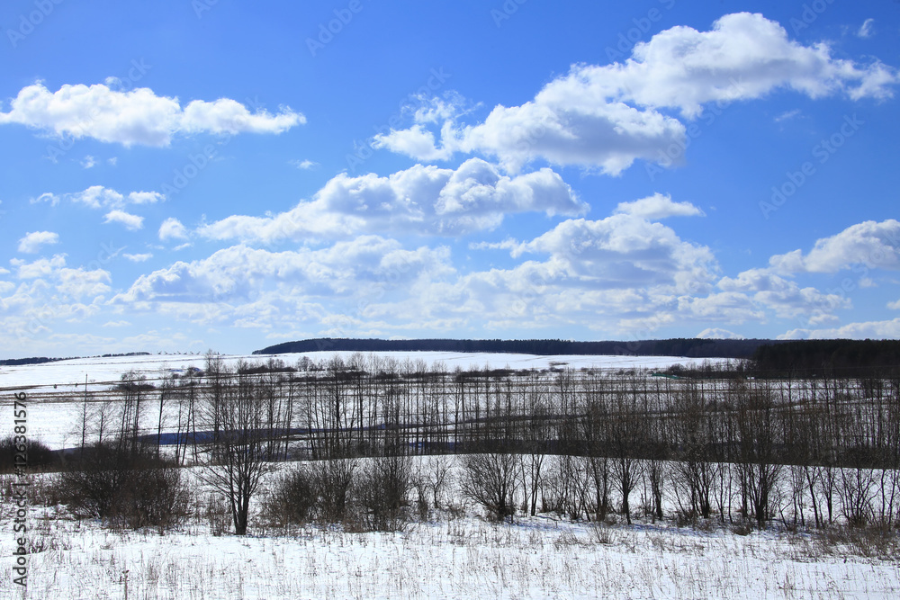 snow melt in the early spring