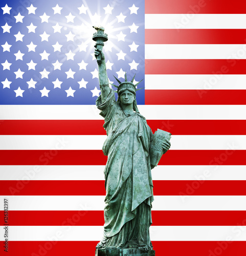Lady Liberty mit Sternenbanner