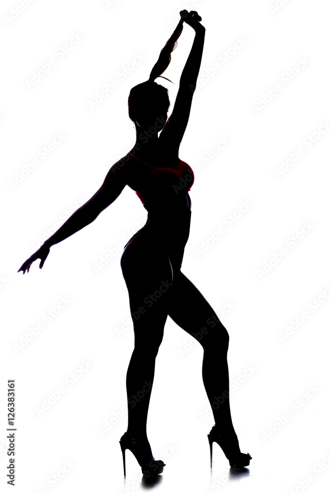 silhouette slender girl silhouette slender girl