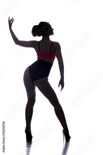 silhouette slender girl