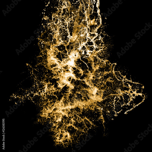 splash of juice isolated on black background. beautiful splash of wine close-up.   water splash. oil splash. water spray with drops isolated.