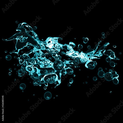 water bubbles. splash of ink isolated. bubbles splash close-up. water splash. oil   splash. water spray with drops isolated.