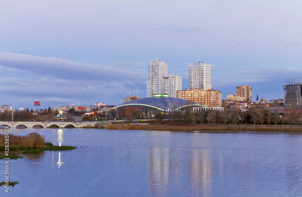 River in the center large of the city.Russia. River in the center large of the city.Russia.