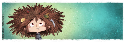 niña feliz despeinada