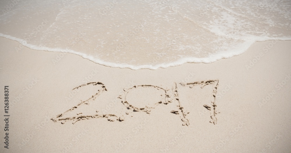 Fototapeta premium Composite image of 2017