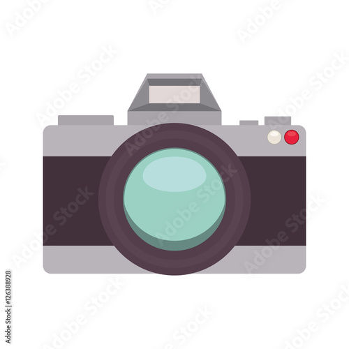 silhouette with analog photo camera vector illustration photo