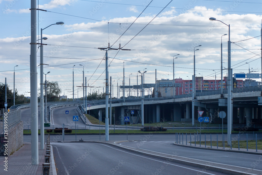 empty road in the city